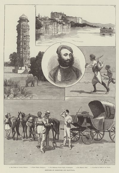 Sketches of Oodeypore and Rajputana by William Barnes Wollen